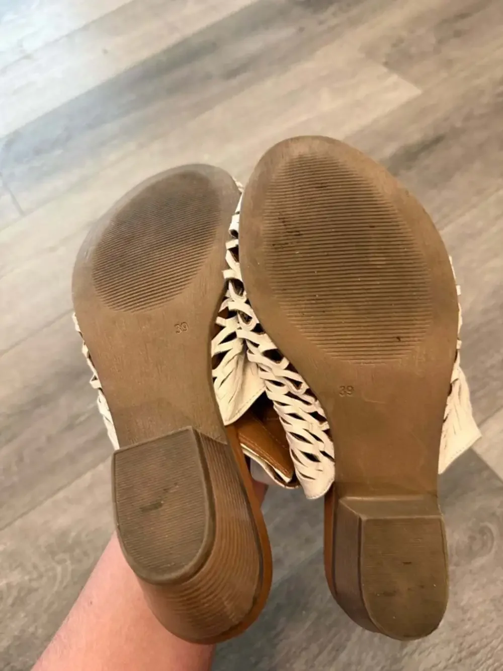 Bueno Lacey heeled slingback sandals white size 39